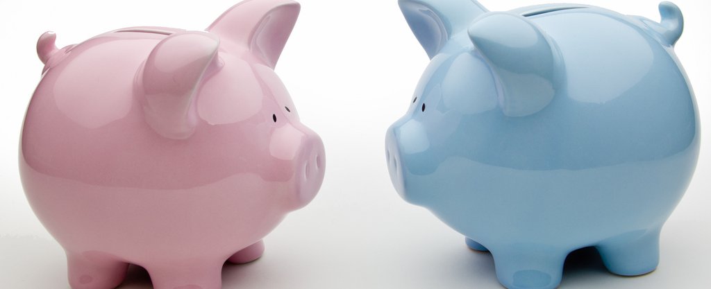 Blue And Pink Piggy Banks,