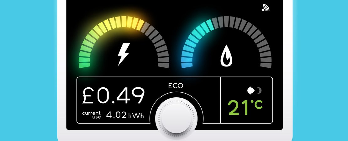 A modern home energy smart meter for tracking gas and electricity usage