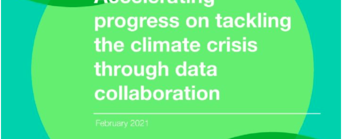 Accelerating progress on tackling the climate crisis through data collaboration front cover