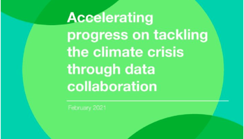 Accelerating progress on tackling the climate crisis through data collaboration front cover