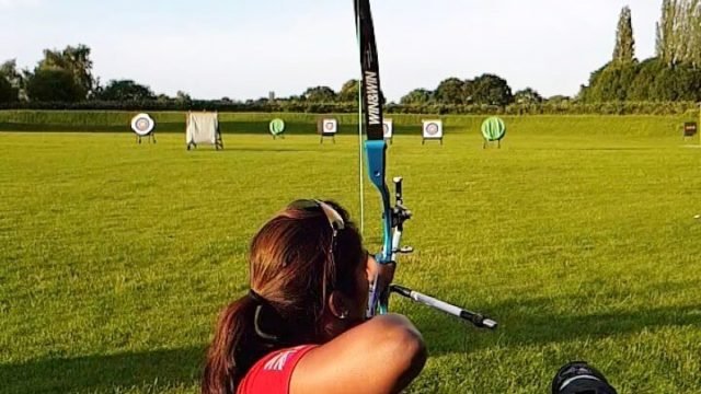 Tania at her local archery club, Guildford Archery Club (Credit: Tania Nadarajah)