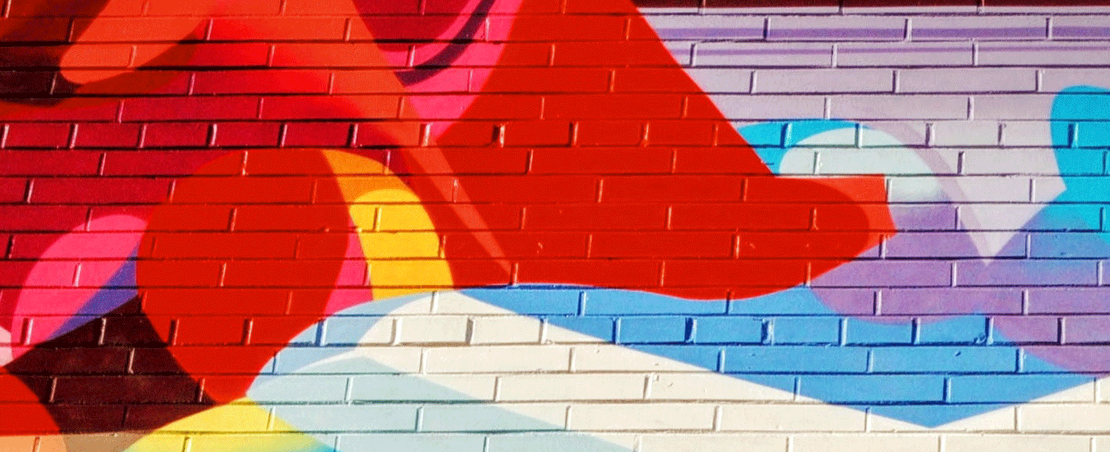 Brick wall - abstract paint