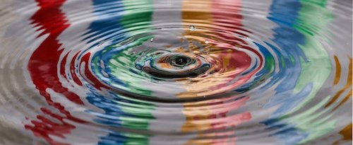 water drop rainbow