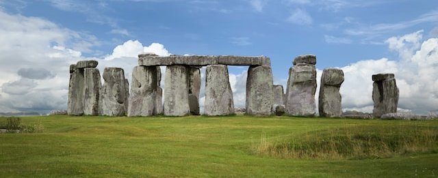 Stonehenge against blue sky