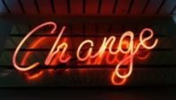 'Change' neon light